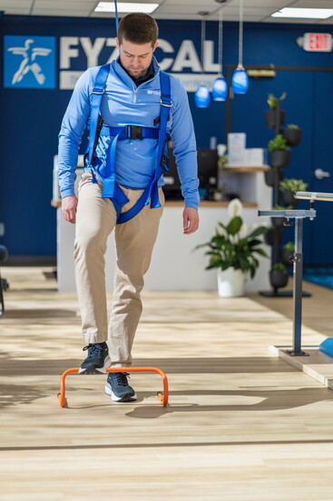 A FYZICAL client works on balance. 