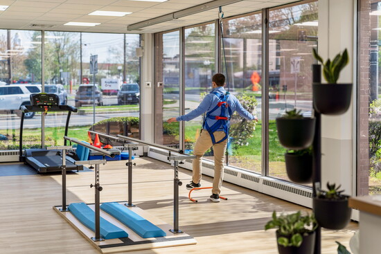A FYZICAL client inside the company's West Hartford facility. 