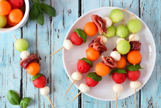 Melon and Prosciutto Skewers
