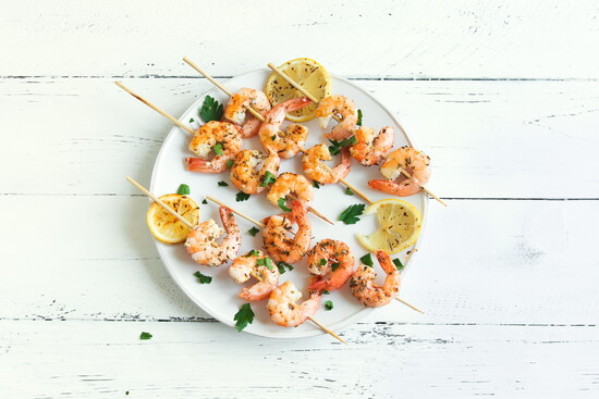 Garlic Grilled Shrimp Skewers