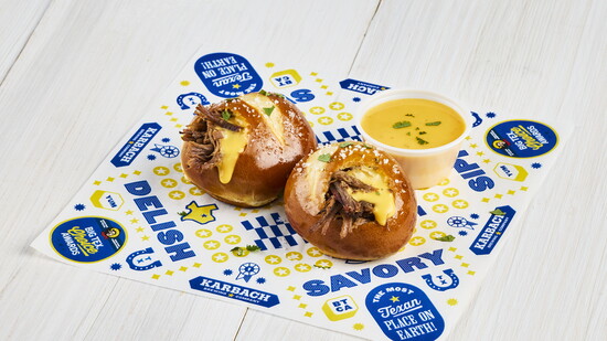 Brisket and Brew Stuffed Pretzel