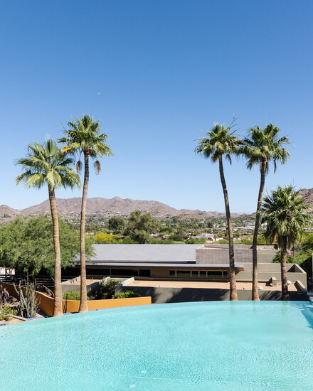 A pool with a view at Sanctuary Camelback Mountain Resort & Spa. Courtesy Sanctuary Camelback Mountain Resort & Spa 