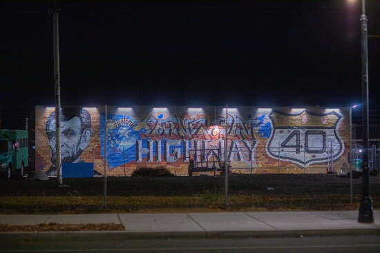 Lincoln mural, 4th Street (Old Hwy 40)