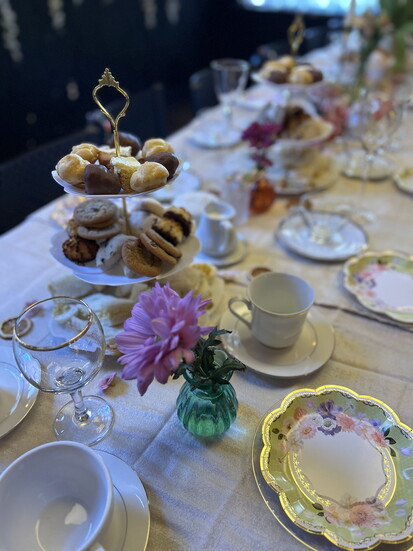 A table setting for tea. Photo courtesy of MJ Padilla. 