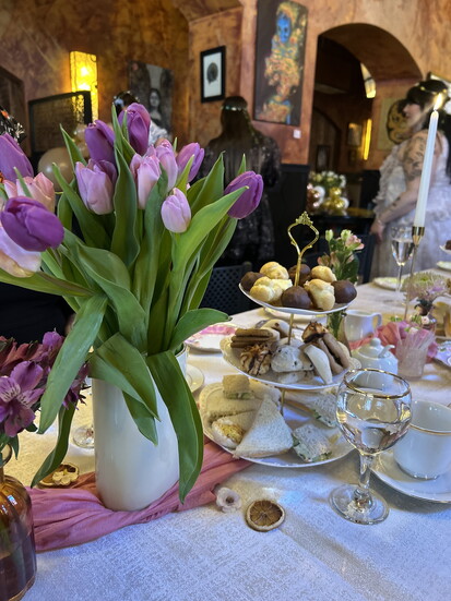 A table setting for tea. Photo courtesy of MJ Padilla. 