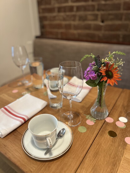 A table setting for tea. Photo courtesy of MJ Padilla. 