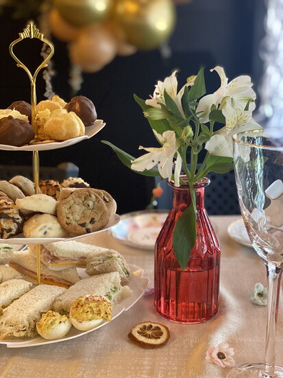 A table setting for tea. Photo courtesy of MJ Padilla. 