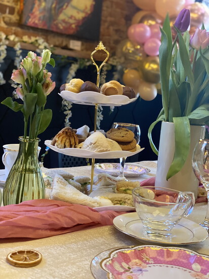 A table setting for tea. Photo courtesy of MJ Padilla. 