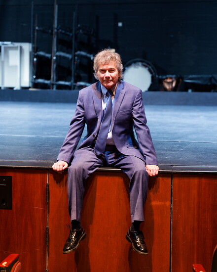 Mark Francis on stage at the News-Journal Center.