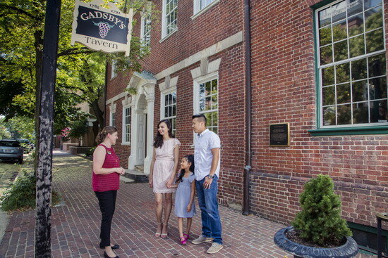 Family at Gadsby's Tavern. Photo Credit: Kristian Summerer