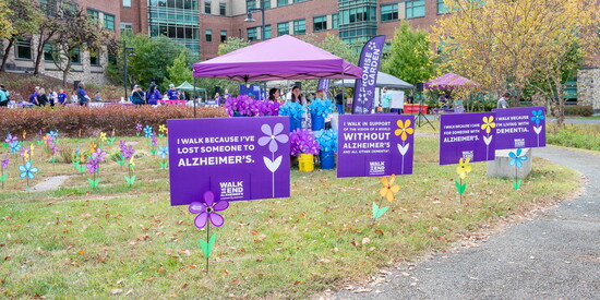 Flowers at the Walk to End Alzheimer's. Photo Credit: Alzheimer's Association Central and Western Virginia Chapter.