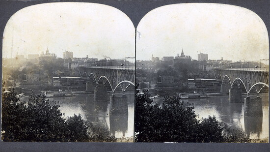 View looking north over Gay Street Bridge, 1910s. (McClung Historical Collection)
