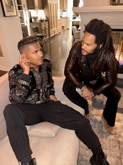 Stevie Mackey and Lenny Kravitz