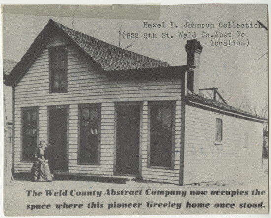 1991.42.0921A, City of Greeley Museums, Hazel E. Johnson Collection. Weld County Abstract Company, 26 September 1958, photographer unknown. 
