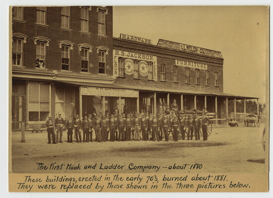 AI-0528, City of Greeley Museums, Permanent Collection. The first Hook and Ladder Company, ca. 1879-1880, photographer unknown. 