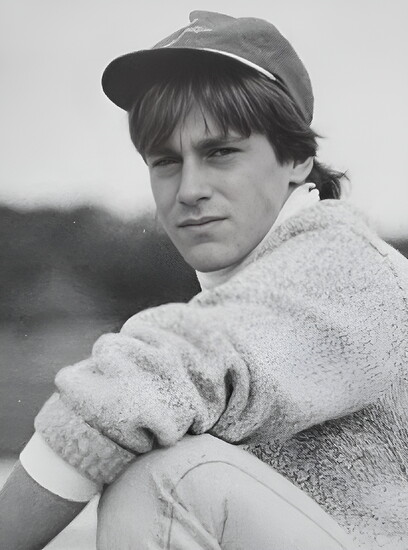 Jon Hamm's senior photo at John Burroughs School.