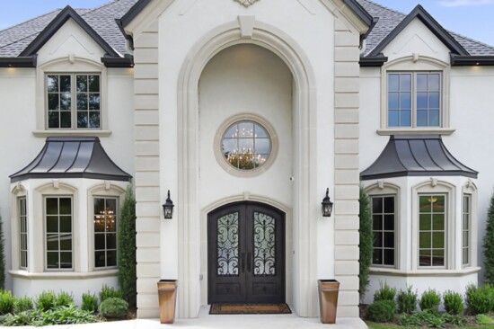 Renaissance Cast Stone's entryway and accents for this home on  Walking Woods Trail in Edmond