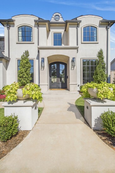 Cast stone is featured prominently in this Nichols Hills home.