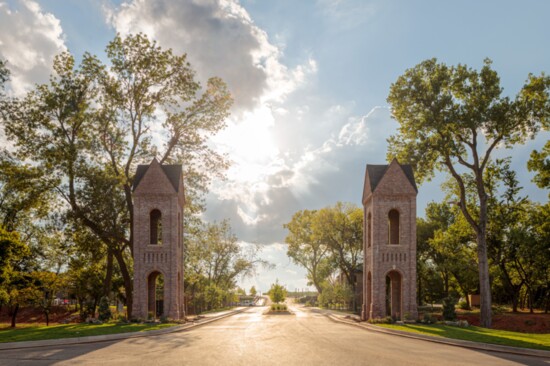 Entrance to Selah, a 540-acre New Urban Community just south of Norman (Photo by Kennon Bryce)
