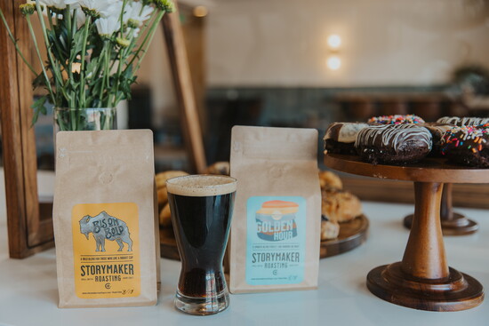 Storymaker’s Bison Bold and Golden Hour blends capture the heart of Coffee House 29 - crafted with care, rooted in story, and perfect with a sweet treat.