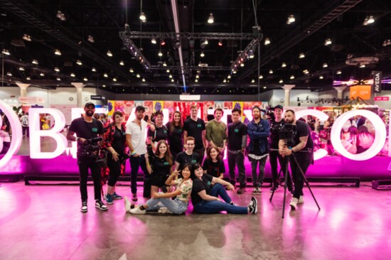 Filming at BeautyCon LA in 2019