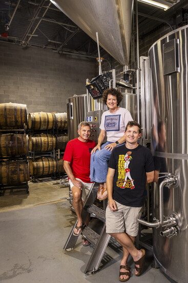 Left to Right: Founder Brian Hickey, Founder Kathie Hickey, Managing Brewer and Part-owner Garrett Hickey.