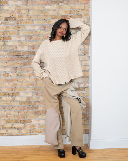 "Sleevie Nicks Trousers," featured in the latest Alex Carter collection