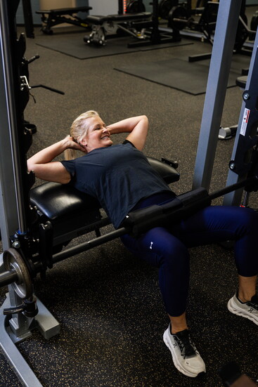 Kathy Neff trains at the Rogers Activity Center.