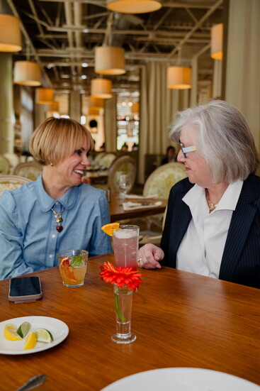 Captured over a shared meal at Print Works Bistro, Kaye and Emma’s connection mirrors the trust and ease they bring to their clients every day.