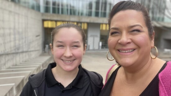 Violet with mother Rachel