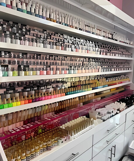 Find your perfect shade at the polish wall.