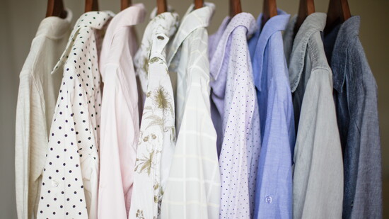 Women's button down shirts.