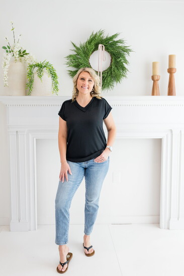 Ashley Owings modeling this year's fashion trends for women. Photo Credit: Jennifer Sawyer Hathaway 