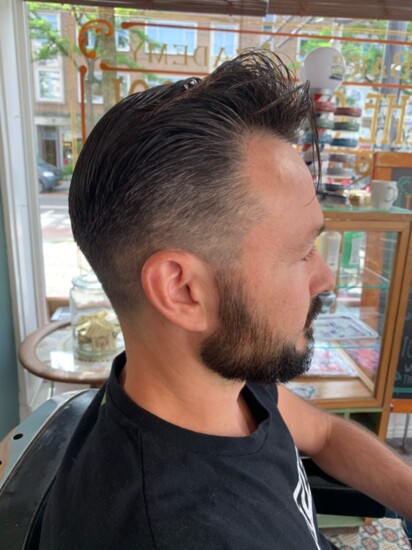 Men’s cut and style by Katie Rentfrow.