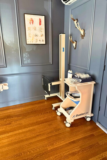 Exam room design at Vitality Orthopedics & Biologics