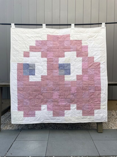 Pac Man Ghost quilt.