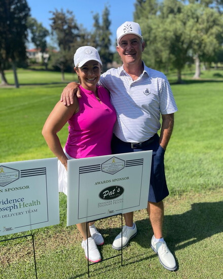 Pat & Amber Sponsor a hole at a Charity Golf Tournament