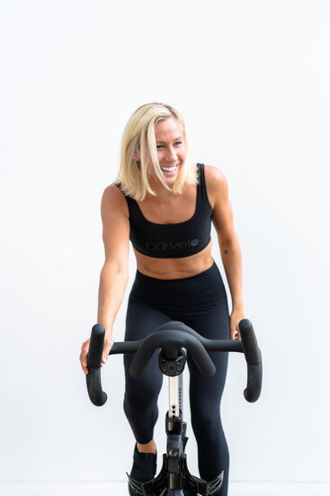 Maxine Clifford on a bike at pūrvelo. Photo Credit: Cecily Tate Photography.