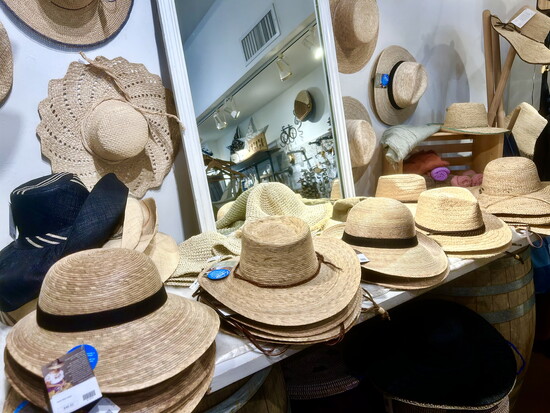 A Vast Array of Wide-Brimmed Hats at Durango Sustainable Goods.