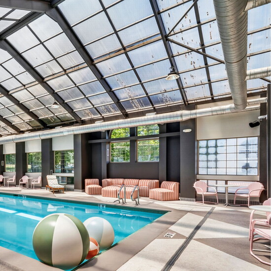 All season, covered pool at The Buxton Hotel