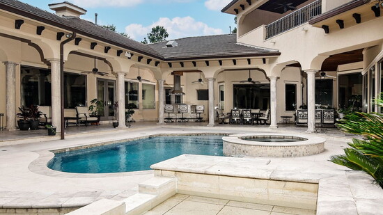 The outdoor retreat leading to a private casita at 38 Legato Way. 