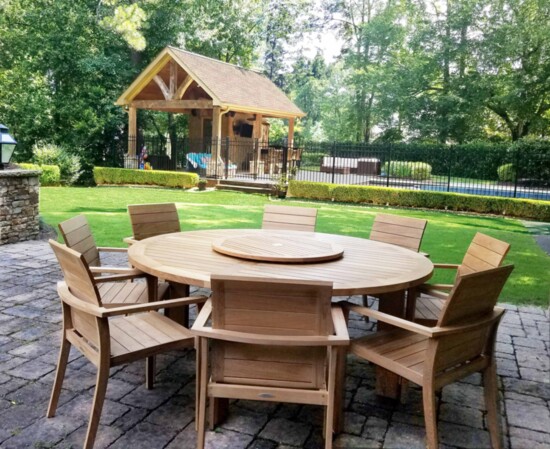 Teak can add style to any outdoor living space.