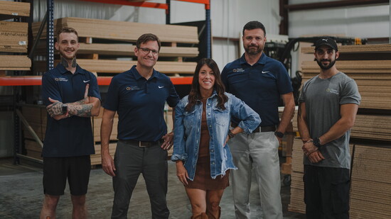 Left to right: Scott Kinion, Case Maner, Lori Jones, Jake Ladue, Jonatan Torres