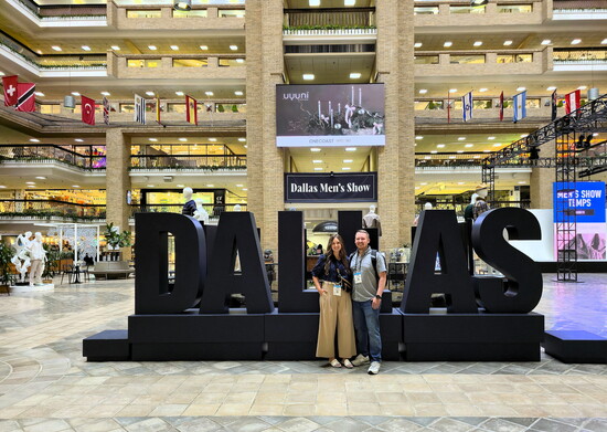 Sara and Jacob Slaughter shopped Dallas Market Center to collect stylish fall fashions to offer from Greenwood. 