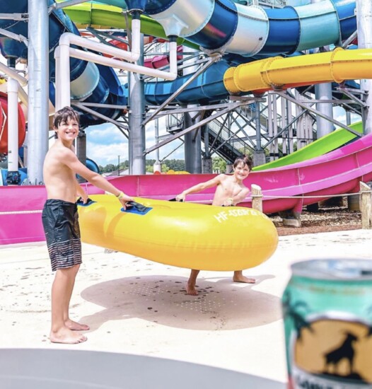 The Bussman brothers enjoy a day at WildWater.