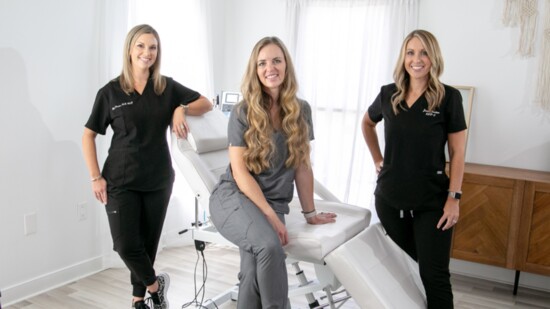 From Left to Right: Bri Pomm, Amber Hansen, and Jessica Bartlam of Glow Envy Med Spa
