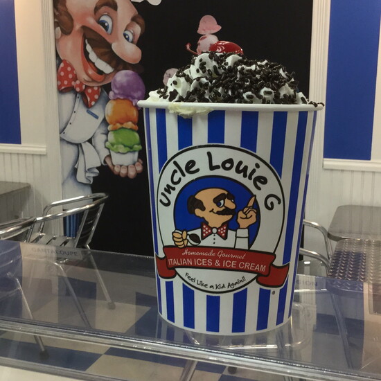 A sundae at Uncle Louie G's