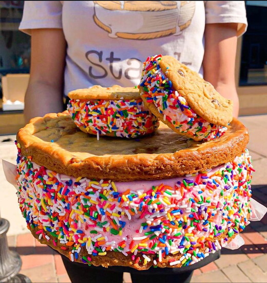 A large ice cream sandwich from Stack Creamery
