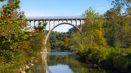 Visit the scenic views of Cuyahoga Valley National Park near Cleveland, Ohio.