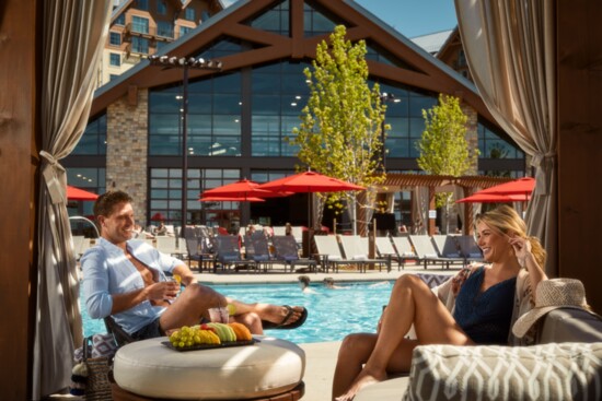 Enjoy some stress-fress pool time by reserving a poolside cabana.